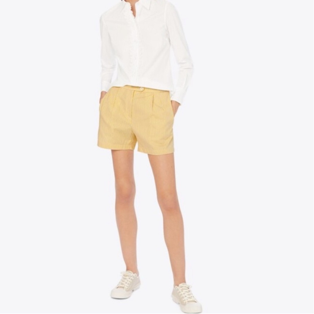 Women’s Tory Burch Buddy Striped Cotton Shorts Size 10